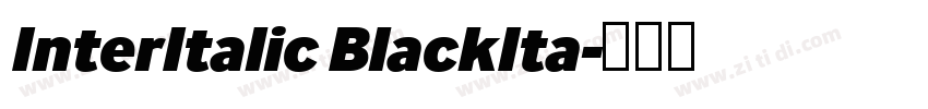 InterItalic BlackIta字体转换